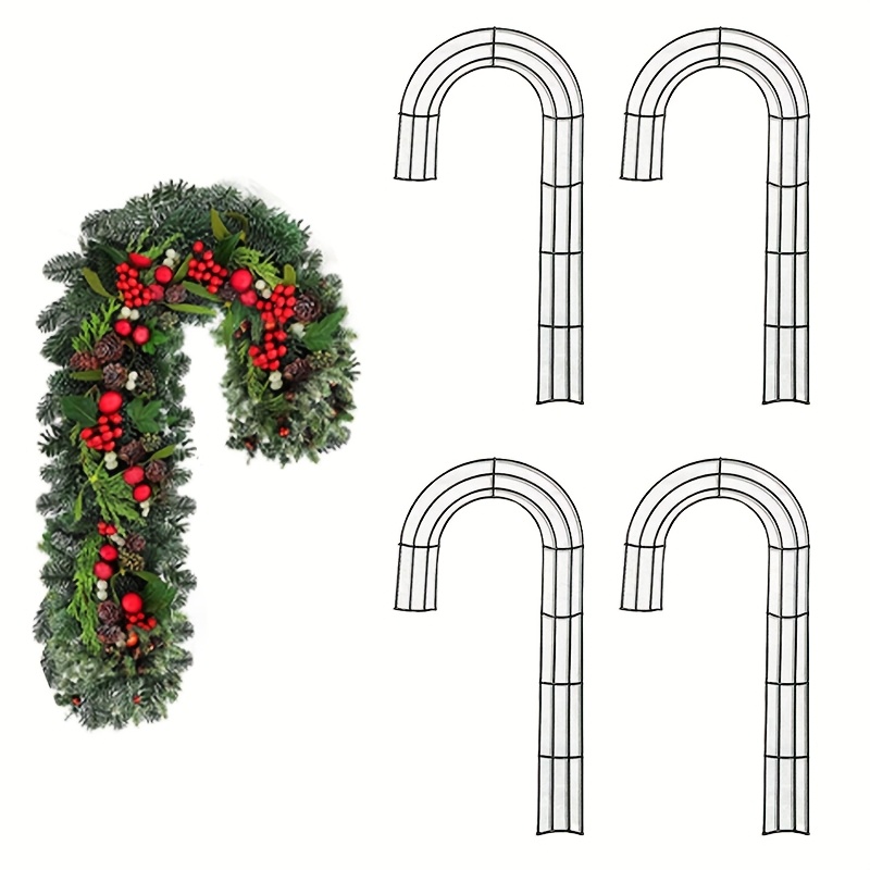 Wreath Form Wire - 1/2/4 stuks Kerst J-vormige metalen draad