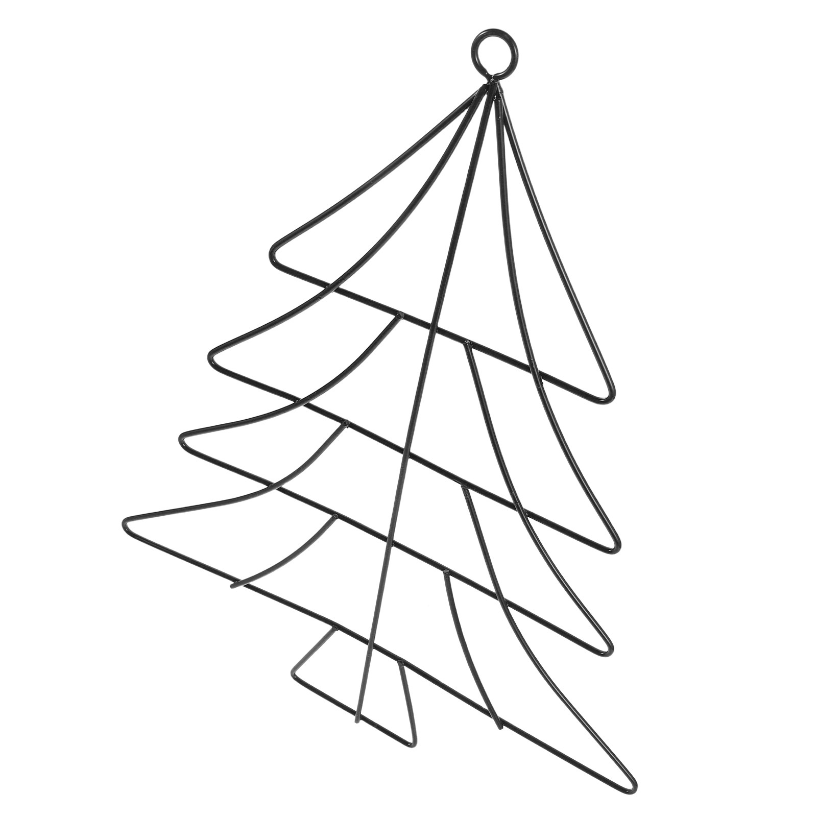 Wreath Form Wire - Kerstboomvormige ijzeren kransvorm, metalen draadkransframe 12,89x9,82x0,08,