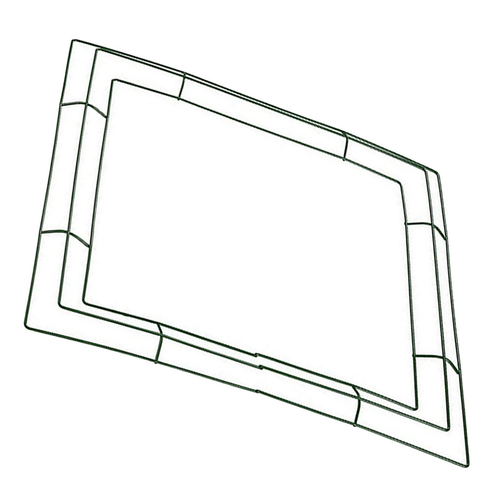 Wreath Form Wire - Vierkant ijzeren kransframe 35x35cm, metalen draadvorm