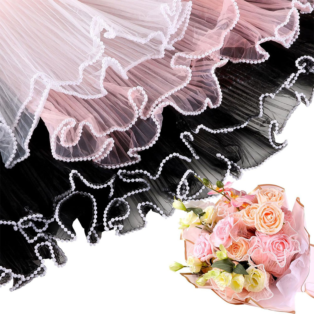 The Florist Supply - 28cmX3.8Yds Bloem Inpakpapier Parel Golf Garen