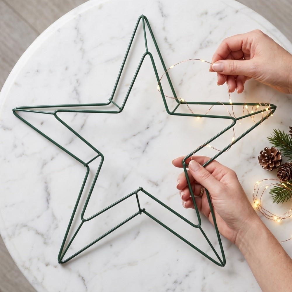 Decoratieve metalen draadsterv - Wreath Form Wire recensie en prijs